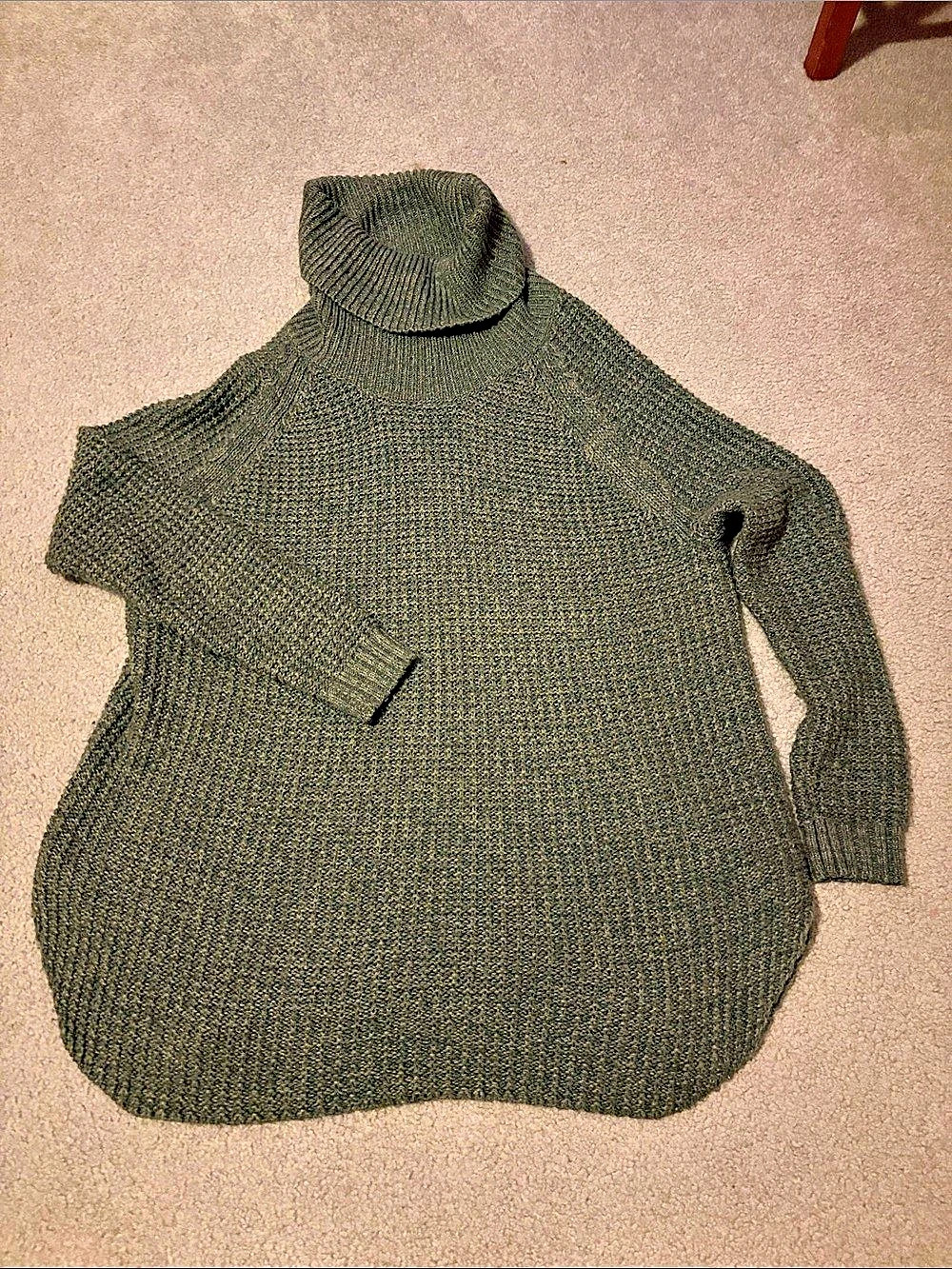 A New Day Cowl Neck Sweater in Green XXL